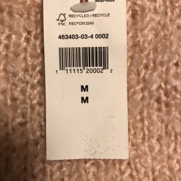 VINTAGE GAP NWT SOFT BLUSH PINK SIZE M BOUCLE LONG SLEEVE PULLOVER SWEATER -#055 - Picture 6 of 9